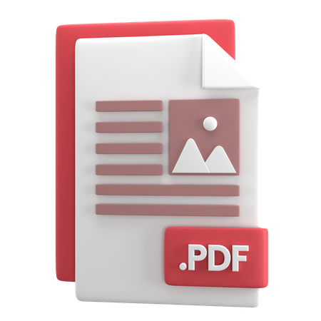 PDF 파일  3D Icon