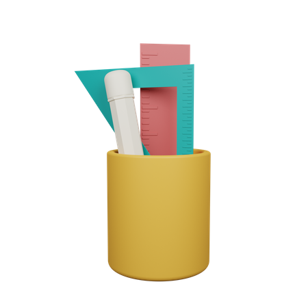 Pen Holder  3D Illustration