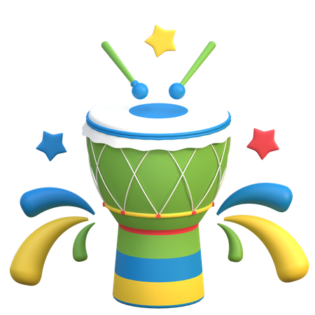 Percusión de tambor  3D Icon