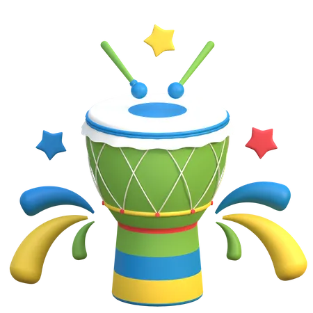 Percusión de tambor  3D Icon