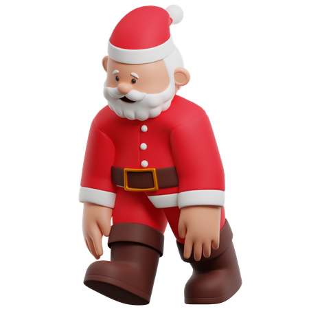 Père Noël fatigué  3D Illustration