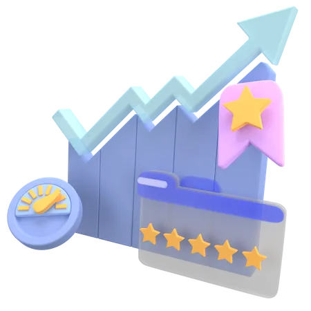 Performance Growth  3D Icon