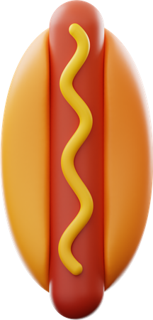 Hot dog  3D Icon