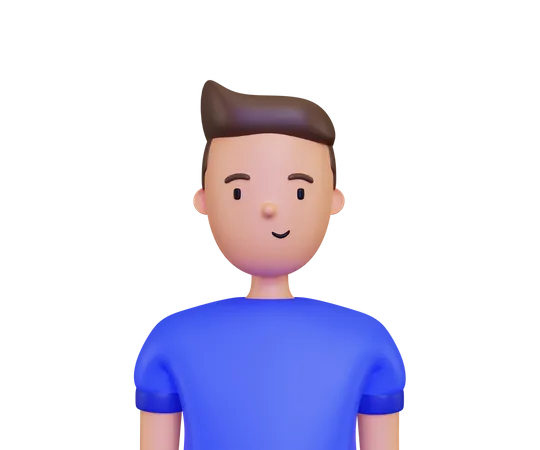 Personagem de rosto masculino  3D Illustration