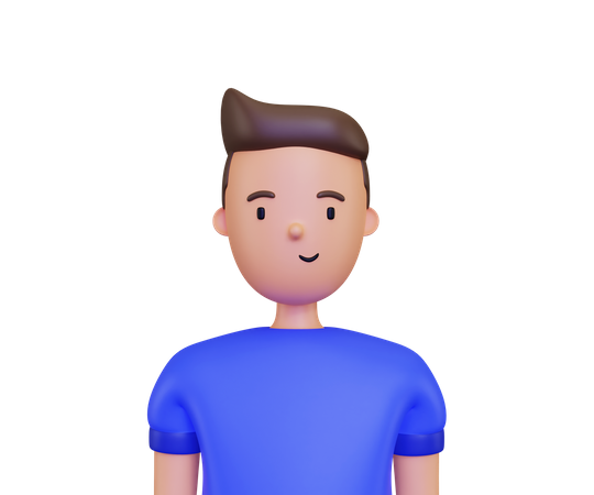 Personaje de rostro masculino  3D Illustration