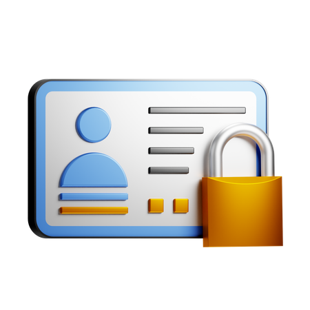 Personal Data Security  3D Icon