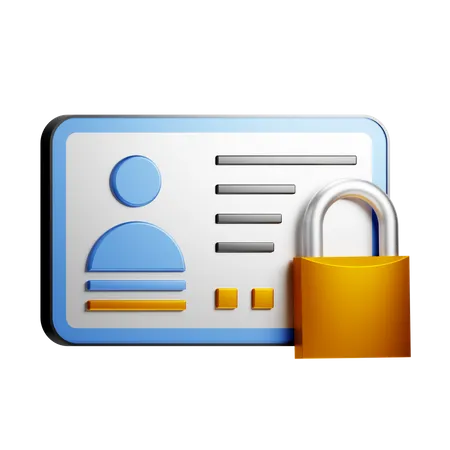 Personal Data Security  3D Icon