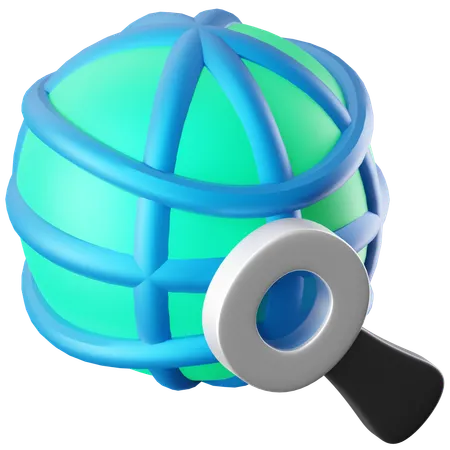 Pesquisa na internet  3D Icon