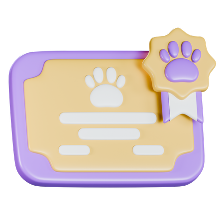 Pet Certification  3D Icon