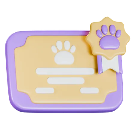 Pet Certification  3D Icon