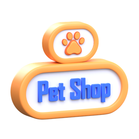 Sinal de loja de animais  3D Icon