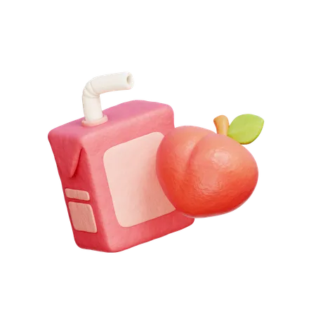 Pfirsichsaft-Box  3D Icon