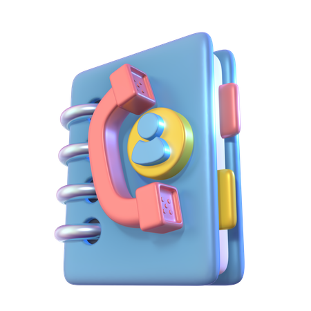 Phone Book  3D Icon