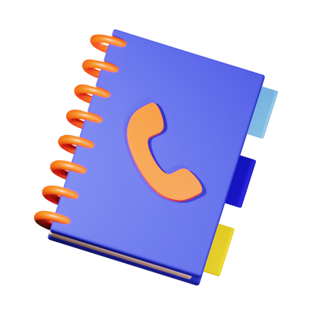 Phone Book  3D Icon