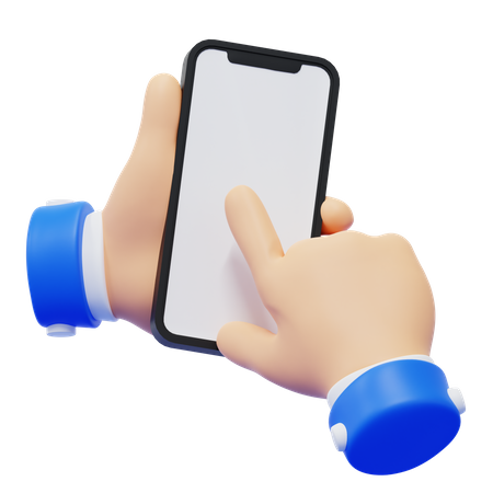 Phone Tap Hand Gesture  3D Icon