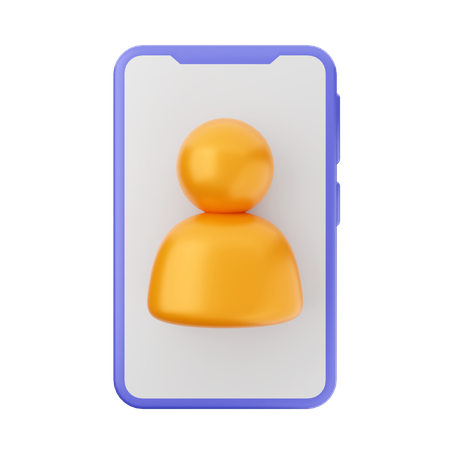 Phone User  3D Icon