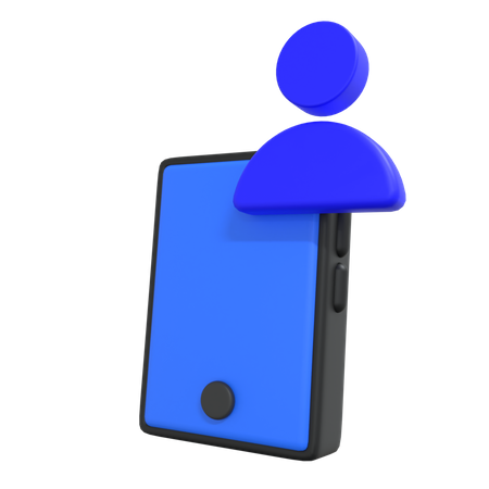 Phone User  3D Icon