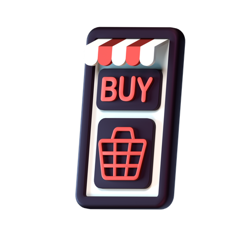 Phones shop  3D Icon