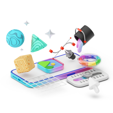 Photo Editor Application  3D Icon