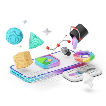 Photo Editor Application  3D Icon