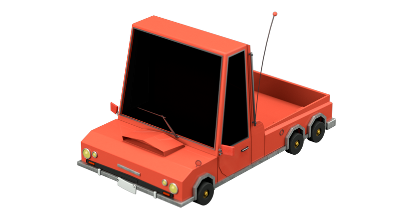 Pickup Truck  3D Illustration