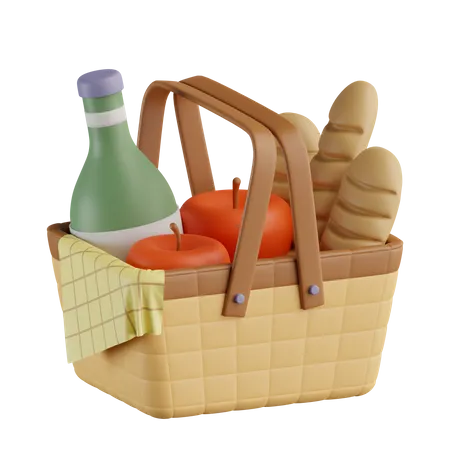 Picnic basket  3D Icon