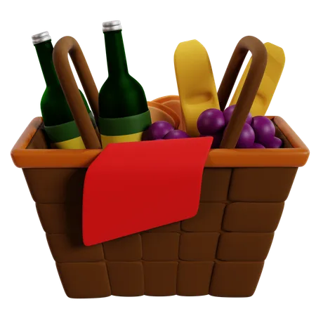 Picnic Basket Delights  3D Icon