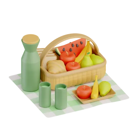 Picnic fruit  3D Icon