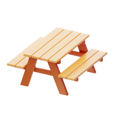 Picnic Table  3D Icon