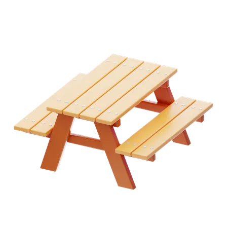 Picnic Table  3D Icon