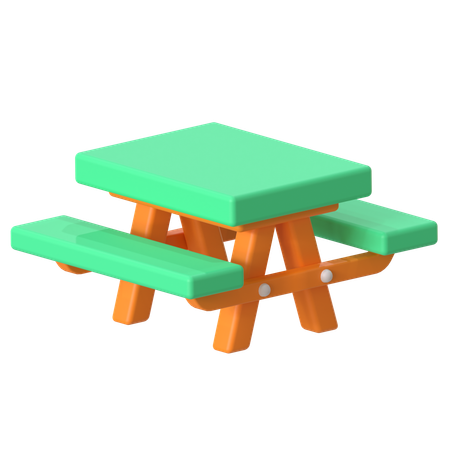 Picnic Table  3D Icon