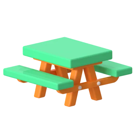 Picnic Table  3D Icon