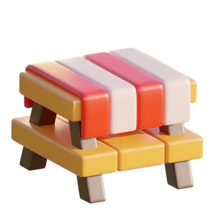 Picnic Table  3D Icon