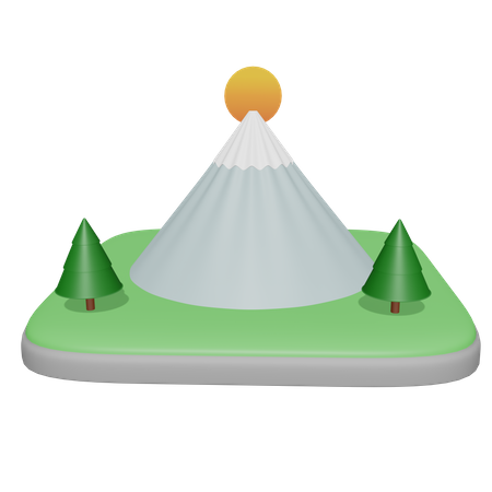 Pico de la montaña  3D Icon