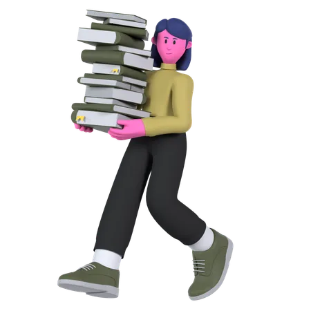 Pilha de livros  3D Icon