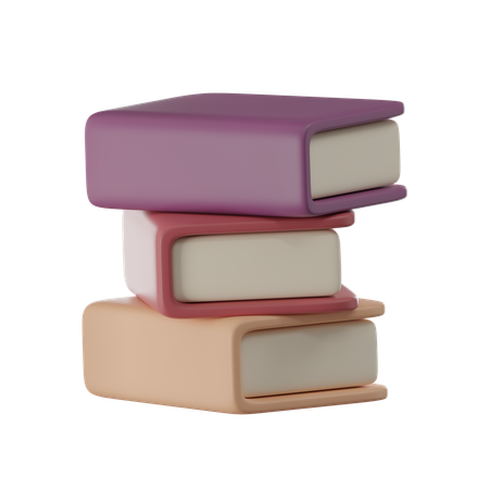 Pilha de livros  3D Icon