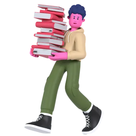 Pilha de livros  3D Icon