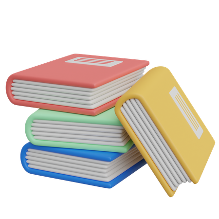 Pilha de livros  3D Icon