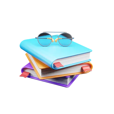 Pilha de livros  3D Icon