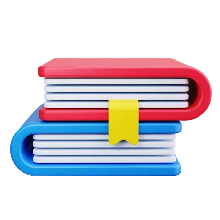 Pilha de livros  3D Icon