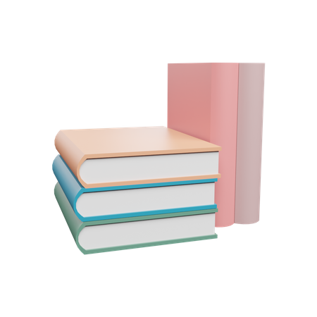 Pilha de livros  3D Illustration