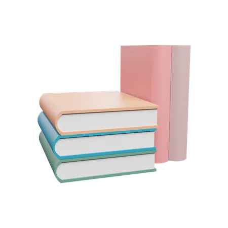 Pilha de livros  3D Illustration