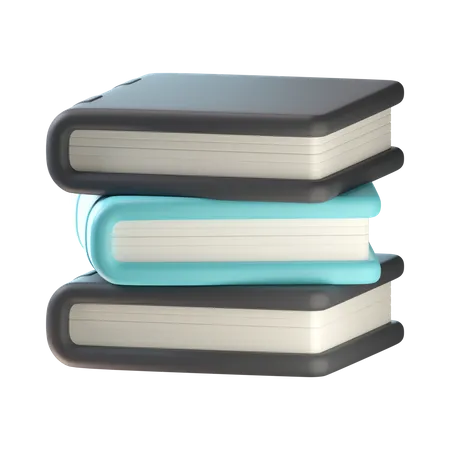 Pilha de livros  3D Icon