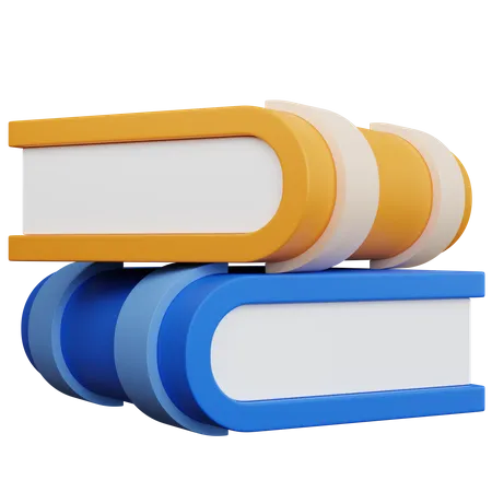 Pilha de livros  3D Icon