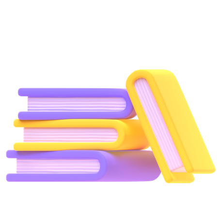 Pilha de livros  3D Icon