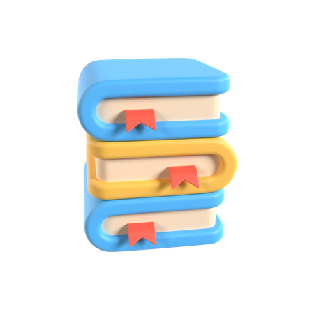 Pilha de livros  3D Icon