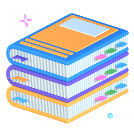 Pilha de livros  3D Illustration