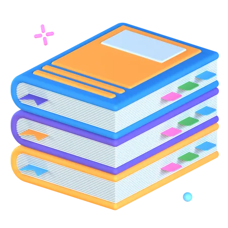 Pilha de livros  3D Illustration