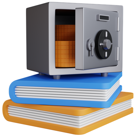 Pilha de livros  3D Icon