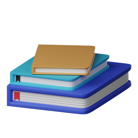 Pilha de livros  3D Icon